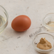 The raw ingredients of mayonnaise